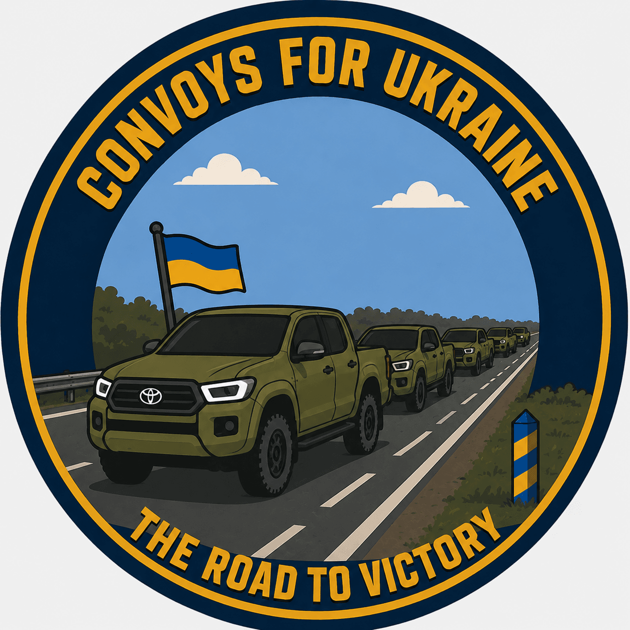 Écusson du convoi Car for Ukraine